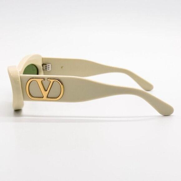 New! Valentino Ivory Sunglasses with green lenses, VLS 178B, Authentic main image 4